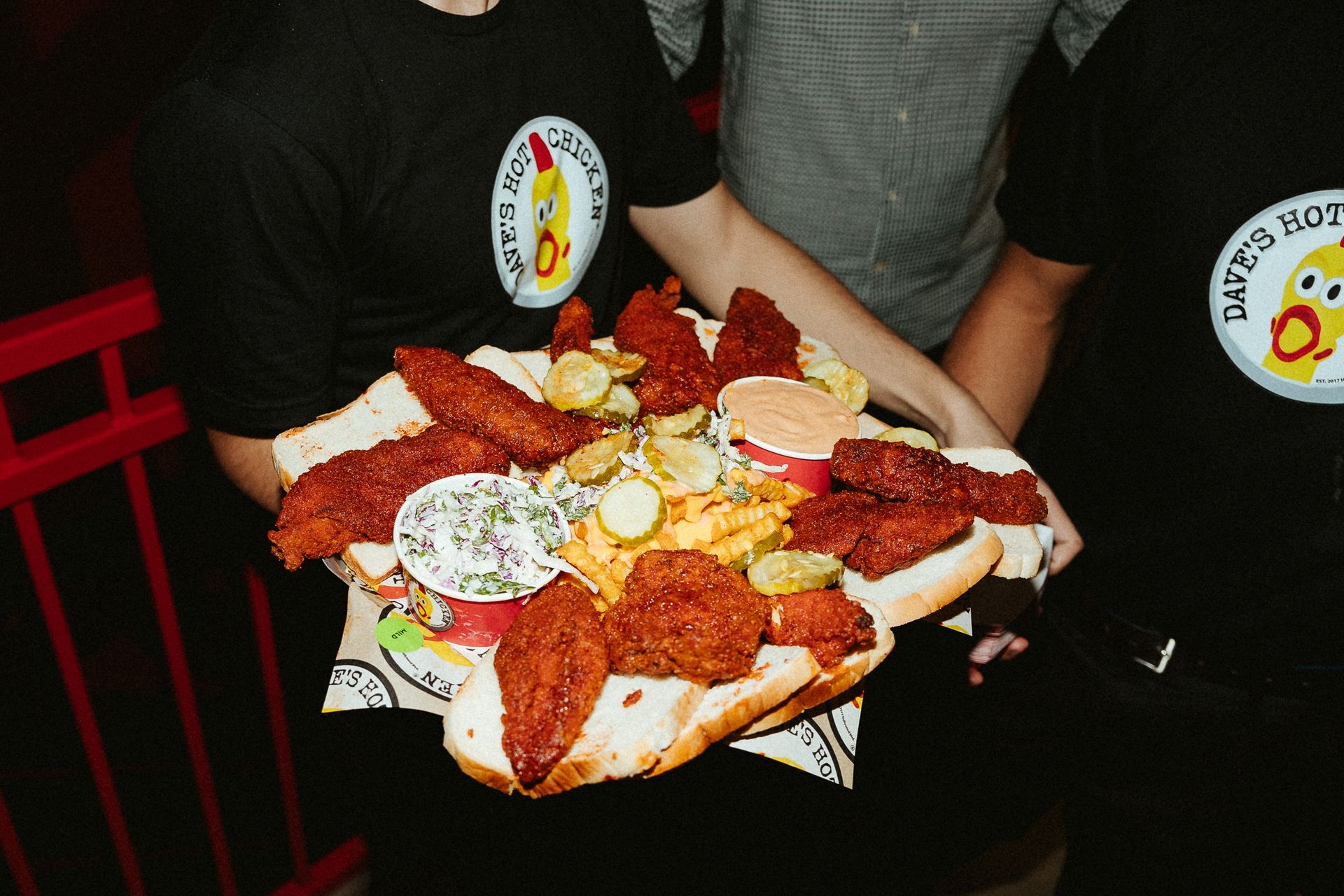 Daves tenders on a tray